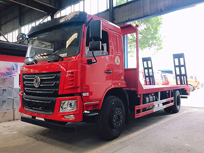 国六东风华神F5单桥平板运输车